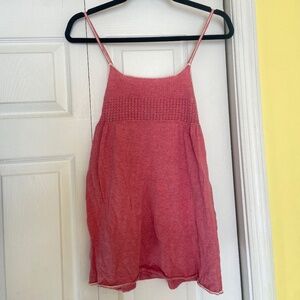 PINK/CREAM SWEATER TANK TOP